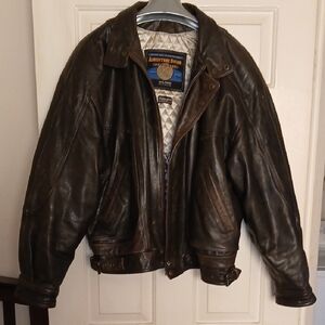 Wilsons Leather Rich Brown Bomber Jacket